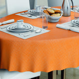 Sharon ensfarget voksduk med flott sølvstruktur, 140 cm – Appelsin