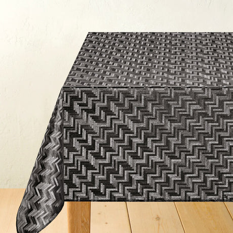 Sort Esche – voksduk med grafisk mønster