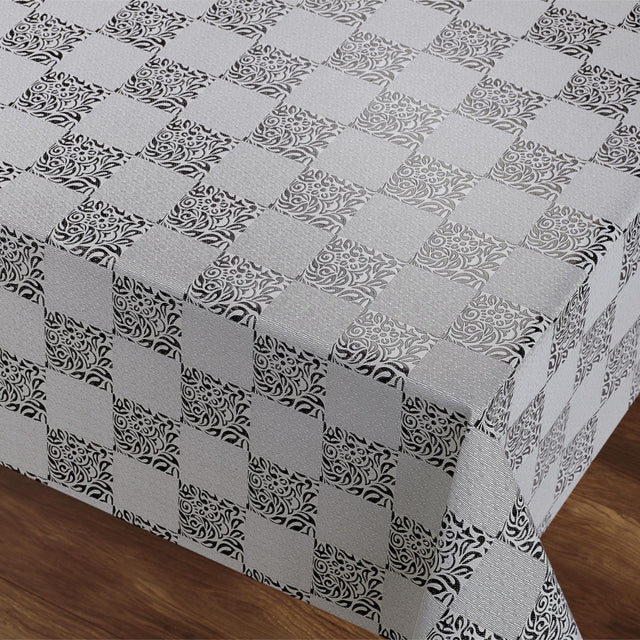 Silvery Dreams – voksduk med preget rutemønster