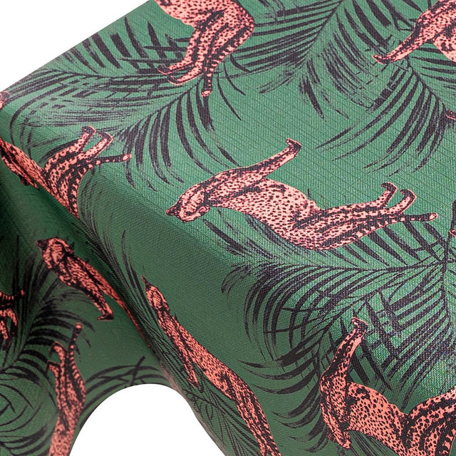 Skogleoparden – voksduk med struktur og leoparder i skogbunn