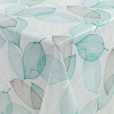 Skogen ved stranden – Rund voksduk med strikk