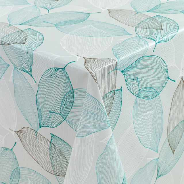 Skogen ved stranden – Rund voksduk med strikk