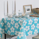 Lola voksduk - Small Big Flower Scuba Blue