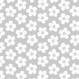 Lola voksduk – Small Big Flower Silver Cloud