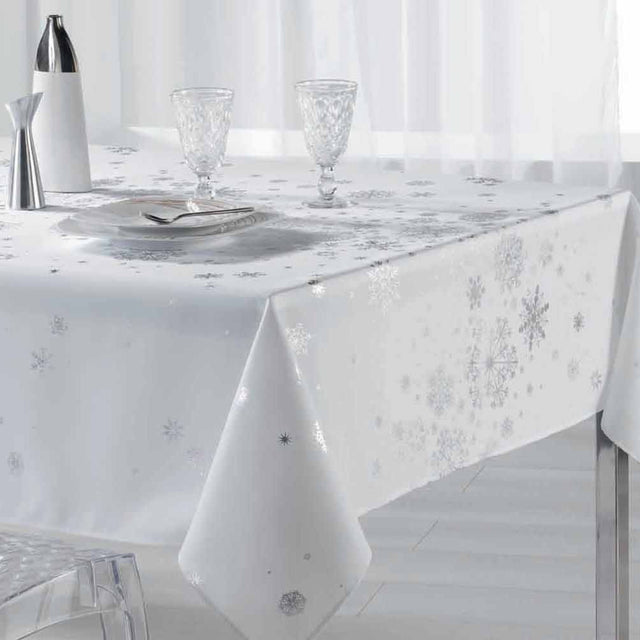 Constellation Snehimmel hvit – Juleduk med flekkavvisende behandling, 150 x 240 cm