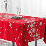 Constellation Snehimmel rød – juleduk med flekkavvisende behandling, 150 x 240 cm