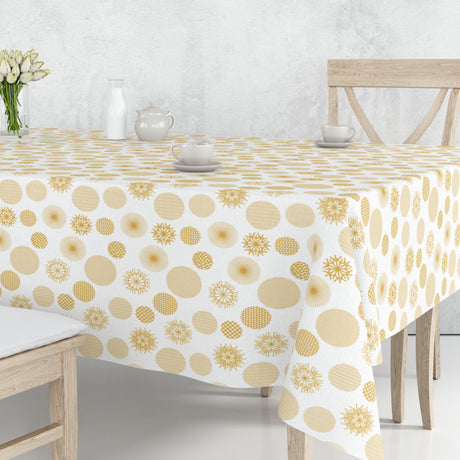 Snow Blanco – Juleakrylduk med snøkrystaller i gull