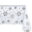Snowflake Sølv – Juleduk med flekkavvisende behandling 150 x 300 cm