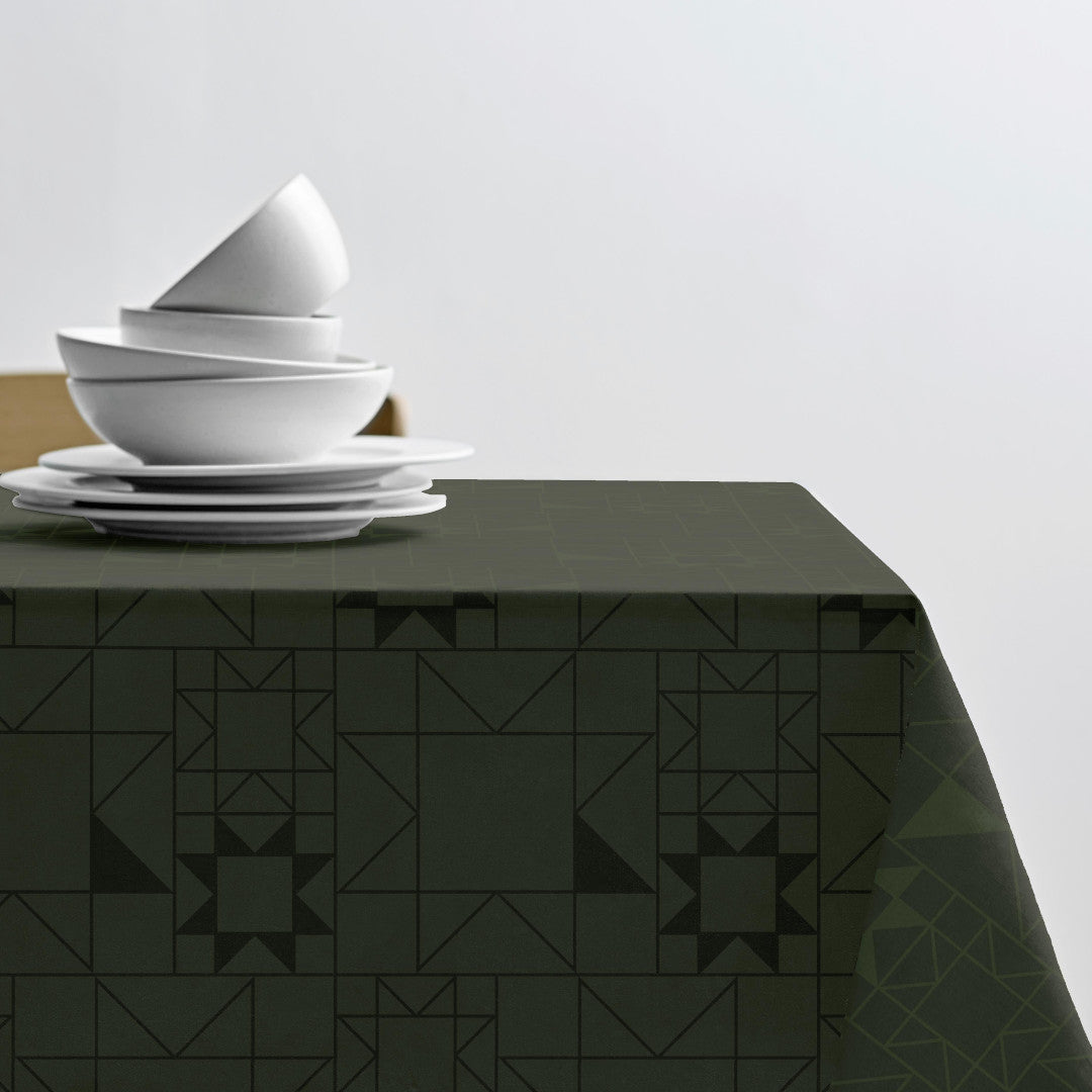 Södahl Star Damask juleduk Rød på bord med elegant oppdekking 140x320