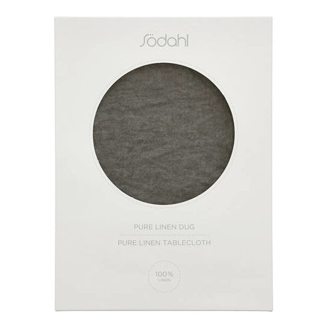 Södahl Pure Linen Earth – Rund linduk Ø160 cm, innpakning