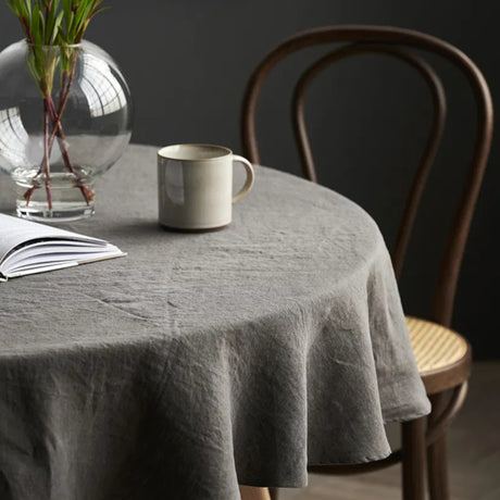 Södahl Pure Linen Earth – Rund linduk Ø160 cm