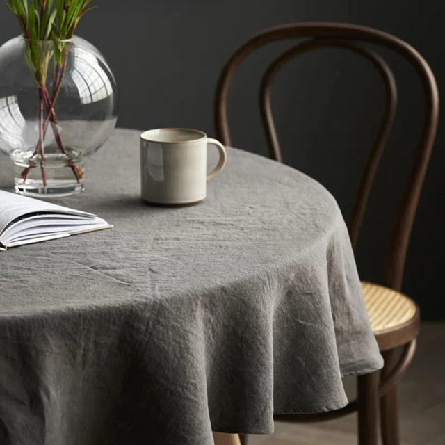 Södahl Pure Linen Earth – Rund linduk Ø160 cm