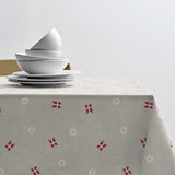 Södahl Tillykke akrylduk med Dannebrog og prestekrager med borddekking