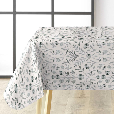 Sølvflor voksduk på bord med grå bakgrunn