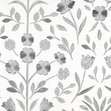 Nærbilde av pregede sølvblomster på voksduk