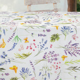 Sommer og Nektar – voksduk med fargerike blomster og sommerfugler