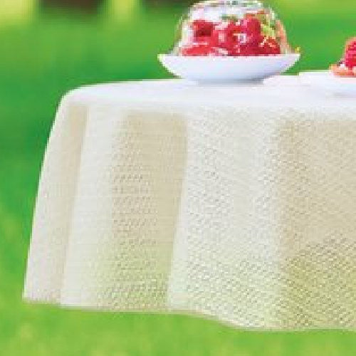 Florida Ø 130 cm – Rund sommerduk til hagebordet – Krem