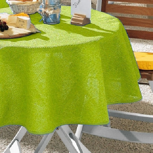 Florida Ø 130 cm – Rund sommerduk til hagebordet – Lime