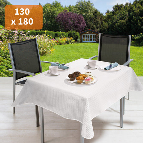 Gardesse Offwhite 130 x 180 cm – Rektangulær sommerduk til hagebordet