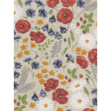 Sommereng – Akrylduk i hørlook med vakre blomster, mønster