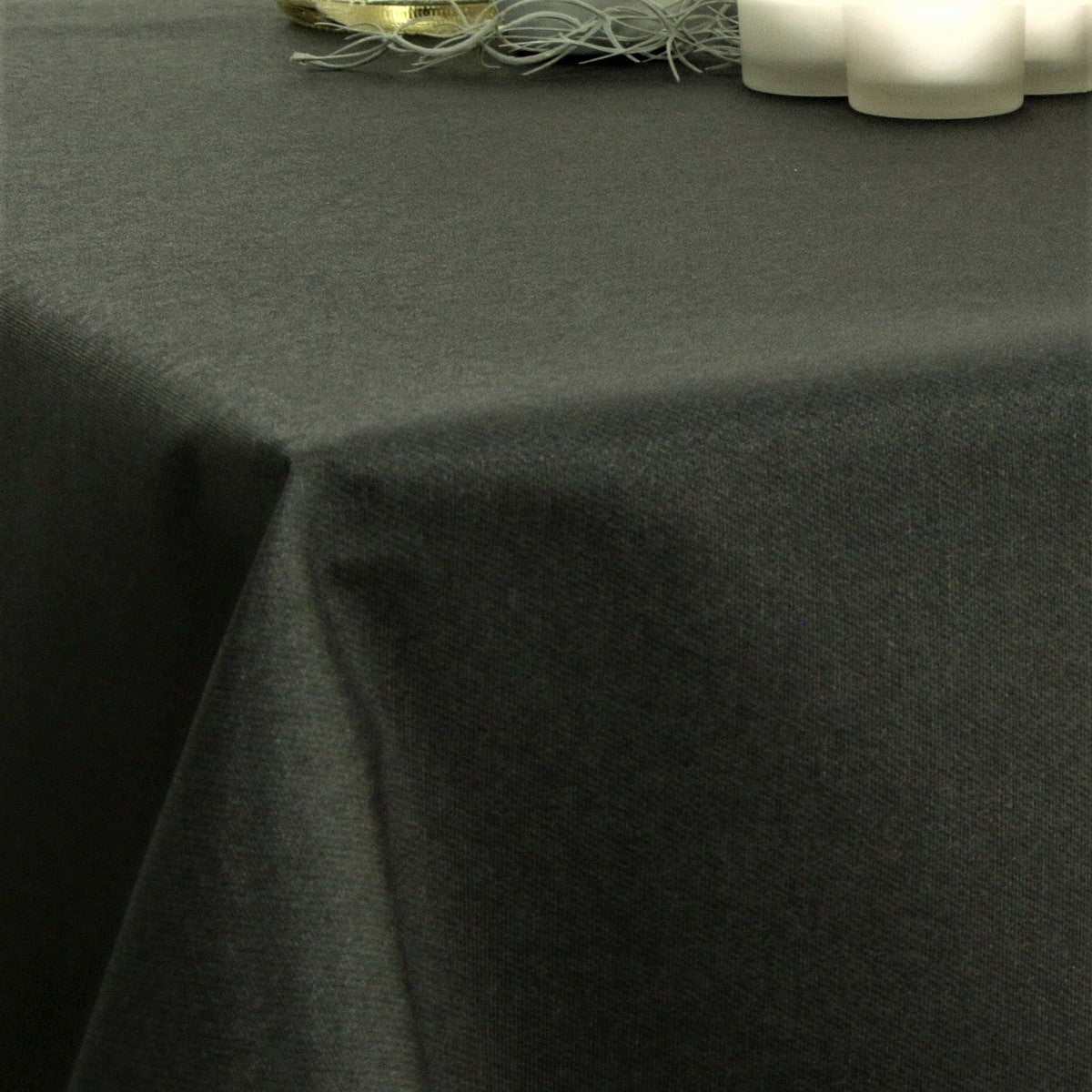 Ensfarget akrylduk i sort - Dali 160 cm bred