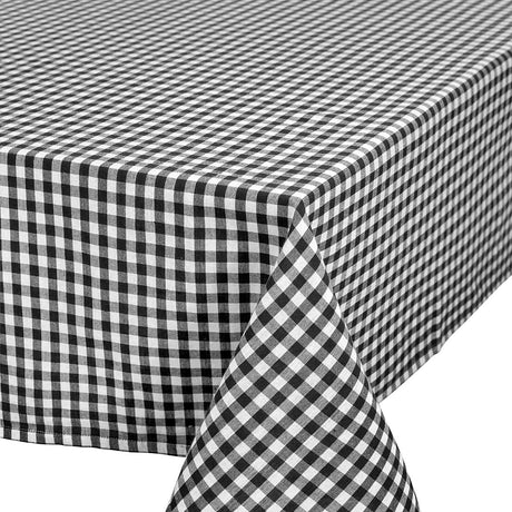 Voksduk med klassiske 1,5 x 1,5 cm ruter – 140 cm bred – Sort, hjørne