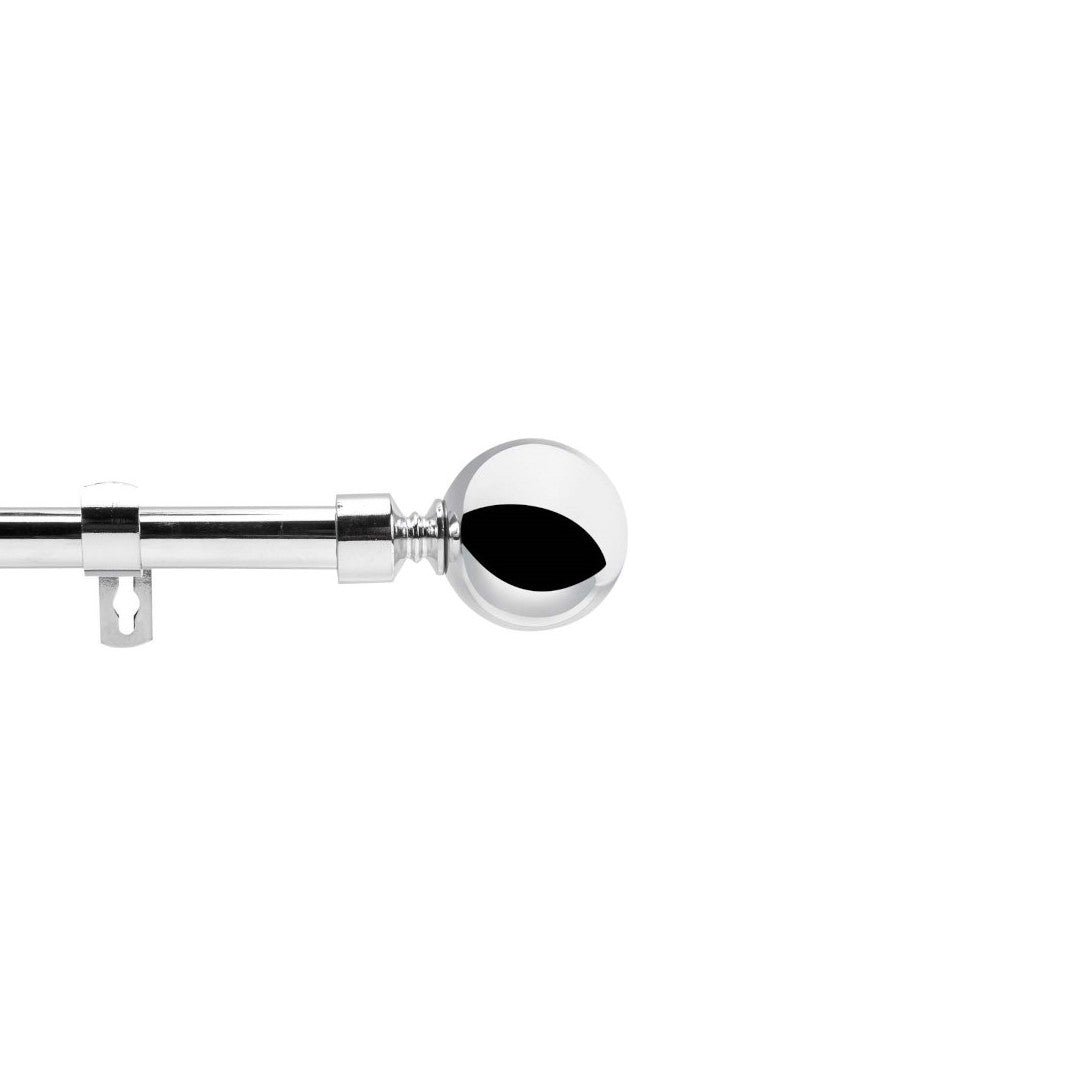 Sphera Chrome – Justerbar gardinstang 120–210 cm