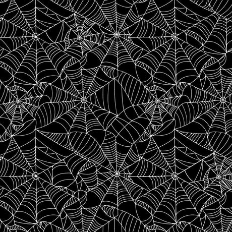 Spider Web – Halloween voksduk med skummelt svart spindelvev