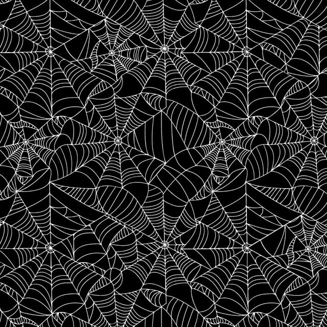 Spider Web – Halloween voksduk med skummelt svart spindelvev