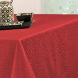 Stacy damaskduk i polyester – 150 x 250 cm – rød