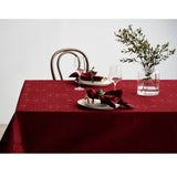 Södahl Star Damask Red – Klassisk juleduk – damaskvevd akrylduk med antiskli, miljøbilde