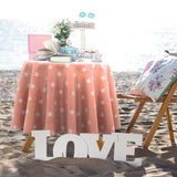 Starlet Apricot, aprikosfarget voksduk med hvite stjerner