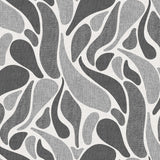 Nærbilde av Stengrå Bølge voksduk med bølgende mønster