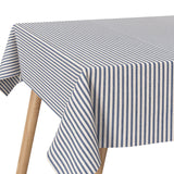 Striber På Tvers Blå – Hjørne av akrylduk med striper blå og offwhite