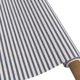 Striber På Tvers Blå – Akrylduk i linlook med striper og antiskli