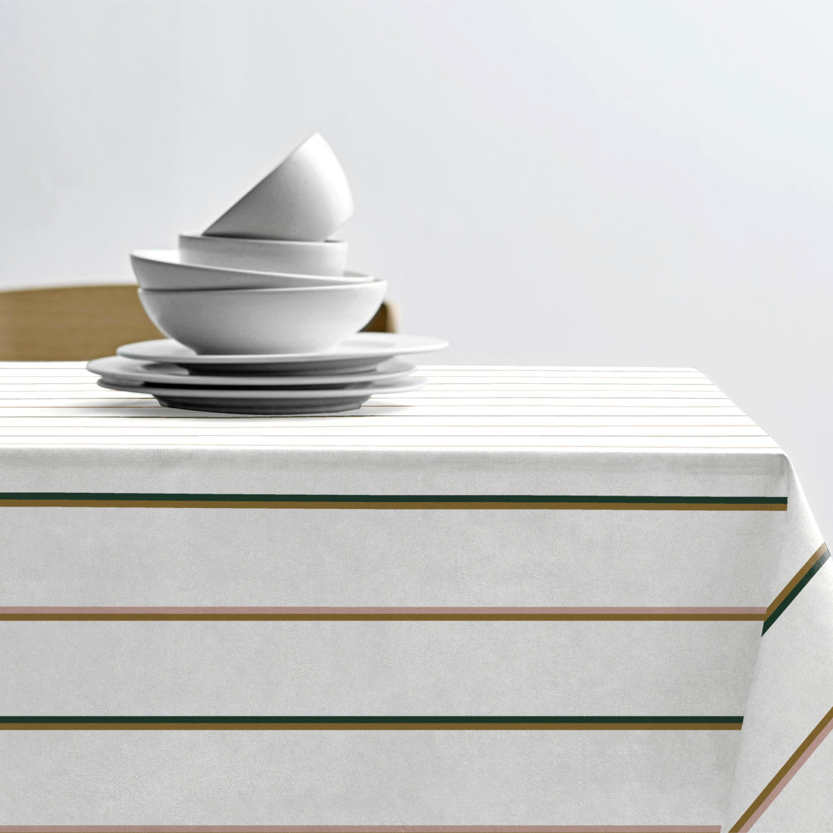 Stripe White – Södahl akrylduk i 100 % bomull med antiskli