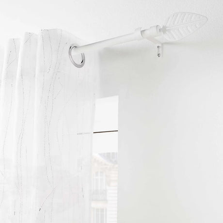 Stylea Hvit – Justerbar gardinstang 120–210 cm, oppheng
