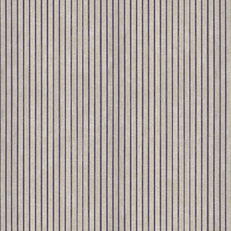 Sunna Blue - Voksduk med striper og hørlook, mønster