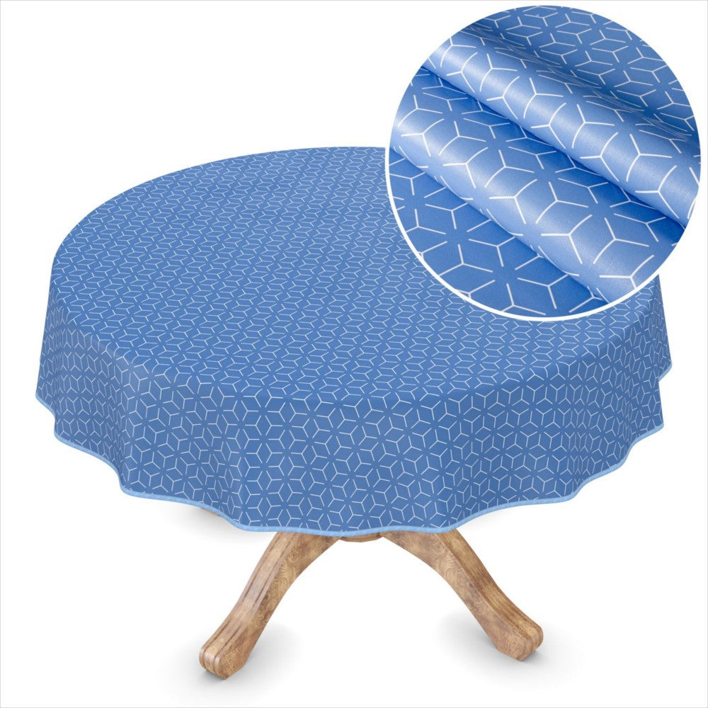 Symmetry New York Blue – Voksduk med grafisk mønster