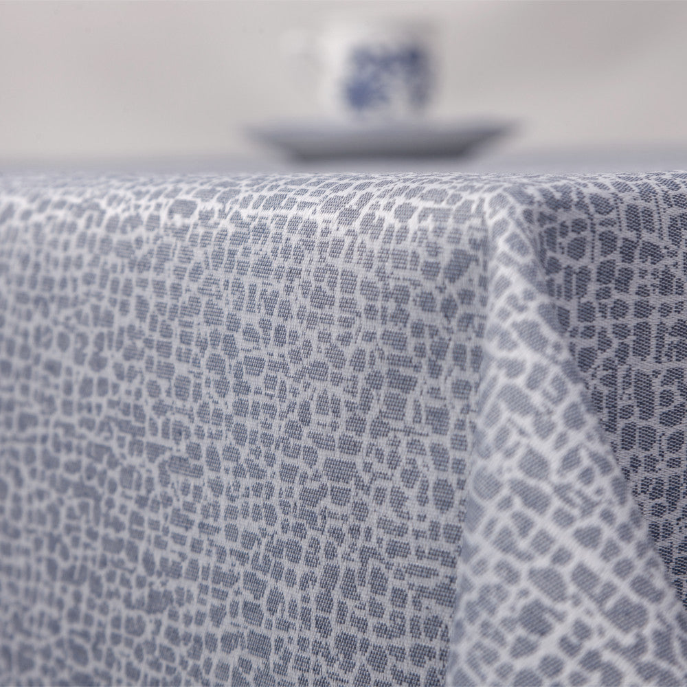 Jacquard Stone Blue – Elegant akrylduk med jacquardvevd mønster
