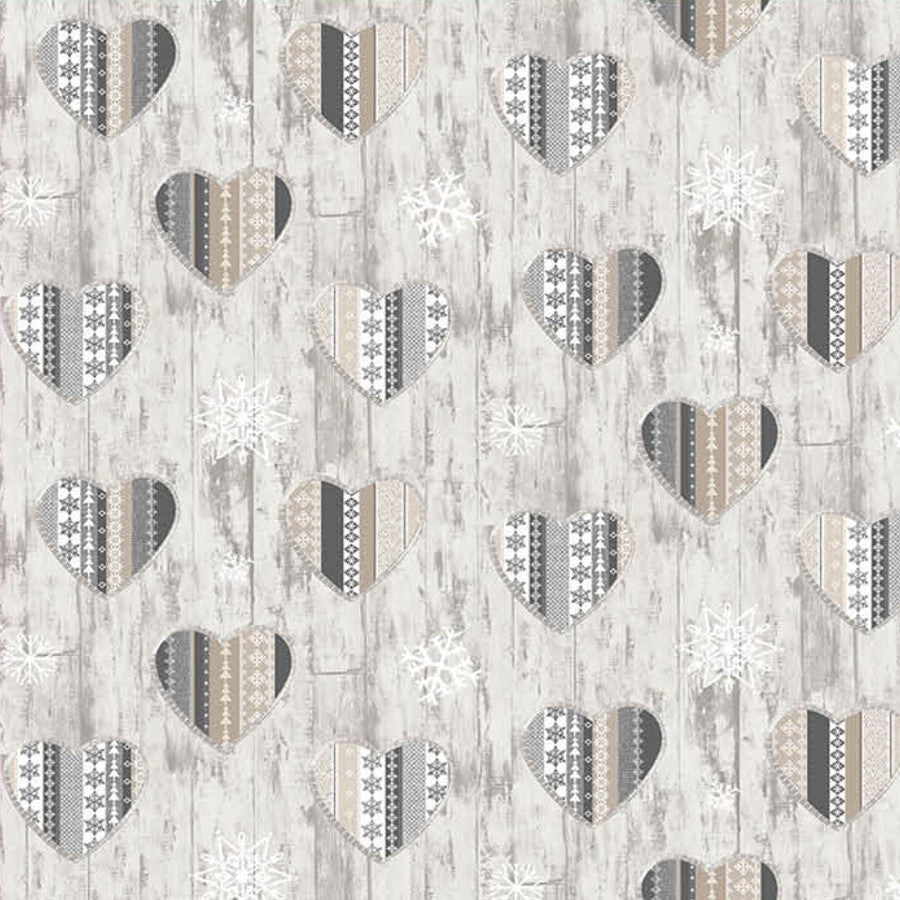 Taninges juleduk grå, akrylduk med flekkavvisende behandling, 155 cm bred