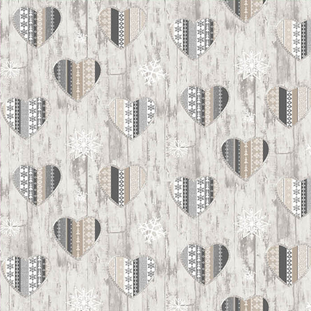 Taninges juleduk grå, akrylduk med flekkavvisende behandling, 155 cm bred