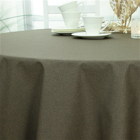 Ensfarget akrylduk i taupe - Dali, 160 cm bred