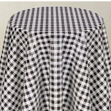 Rutete rund voksduk 1,5 x 1,5 cm – svart/hvit med struktur