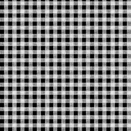 Rutete voksduk 1,5 x 1,5 cm – svart/hvit med struktur