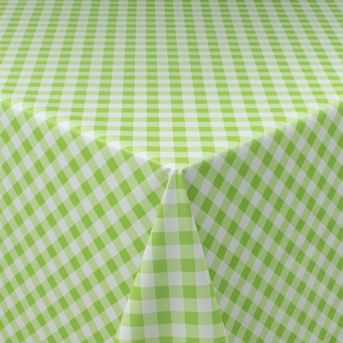 Ruter Struktur Grønn/hvit – voksduk med ruter og lett preget overflate