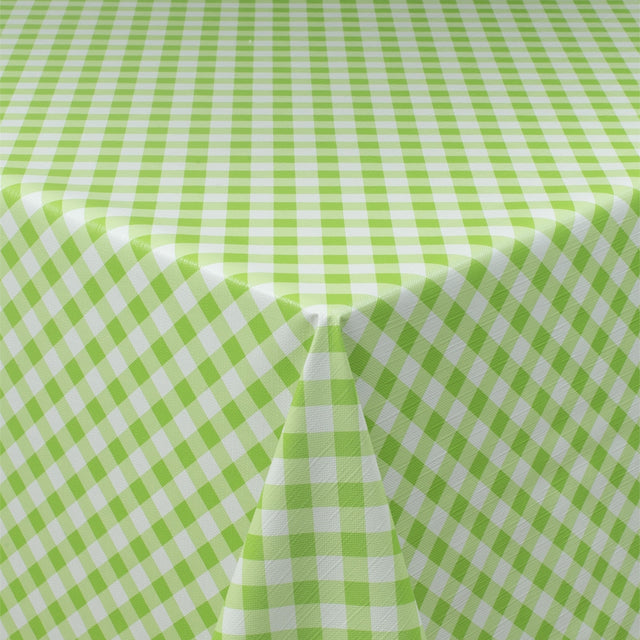 Ruter Struktur Grønn/hvit – voksduk med ruter og lett preget overflate