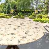 Textilia Brillantine Grey – rund voksduk med strikk