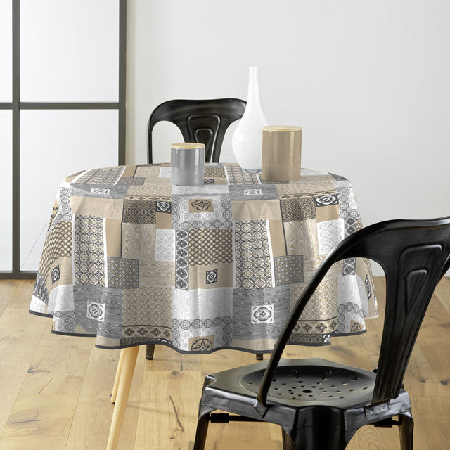 Textilia Costa – rund voksduk med flott motiv Ø 155 cm