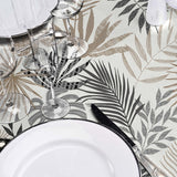 Gardenia voksduk med tropiske blader med borddekking